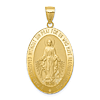 10k Yellow Gold Oval Miraculous Medal 1 1/8in