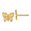 10k Yellow Gold Butterfly Stud Earrings