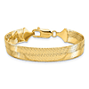 10k Yellow Gold 7in Silky Herringbone Chain Bracelet 10mm