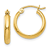 10k Yellow Gold Classic Huggie Hoop Earrings