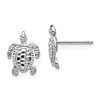 10k White Gold Small Sea Turtle Earrings