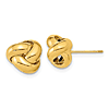 10k Yellow Gold Italian Love Knot Post Earrings