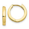 10k Yellow Gold 1/2in Hinged Hoop Earrings 1.7mm