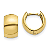10k Yellow Gold 3/8in Huggie Hoop Earrings