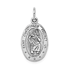 10k White Gold St. Christopher Pendant 5/8in