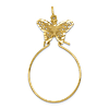 10k Yellow Gold Butterfly Charm Holder Pendant