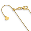 14k Yellow Gold Adjustable Diamond-cut Cable Chain 1mm