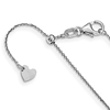 14k White Gold Adjustable Diamond-cut Cable Chain 1mm