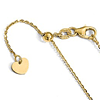 14k Yellow Gold Adjustable Open Link Chain 1.1mm