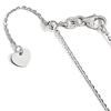 14k White Gold Adjustable Open Link Chain 1.1mm