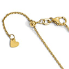 14k Yellow Gold Adjustable Diamond-cut Cable Chain 1.25mm