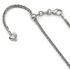 14k White Gold Adjustable Wheat Chain 1.5mm
