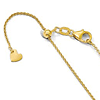 14k Yellow Gold Adjustable Round Cable Chain 1.25mm