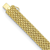 14k Yellow Gold Italian Mesh Bracelet 7.5in