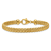 14k Yellow Gold 7.5in Popcorn Bracelet 3mm Wide
