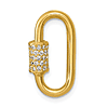 14k Yellow Gold 0.5 ct tw Diamond Carabiner Lock Pendant 3/4in