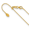 14k Yellow Gold 24in Adjustable Cable Chain 1.1mm Thick