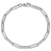 14k White Gold 7.5in Solid Paper Clip Bracelet 4.3mm Wide