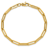14k Yellow Gold 7.5in Solid Paper Clip Bracelet 4.3mm Wide
