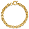 14k Yellow Gold 7.5in Italian Rolo Link Bracelet 6.8mm