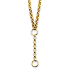 Herco 14k Yellow Gold Rolo Link Lariat Necklace 20in