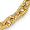 14k Yellow Gold 24in Flat Edge Cable Link Necklace 5mm Thick