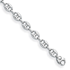 Herco 14k White Gold 8in Solid Mariner Link Bracelet 8.1mm