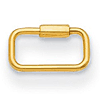Herco 14k Yellow Gold Rectangle Carabiner Lock Pendant