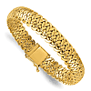 14k Yellow Gold Italian Woven Link Bracelet 7.25in