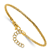 14k Yellow Gold Diamond-cut Twisted Wire Bracelet