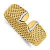 14k Two-tone Gold Popcorn Cuff Bangle Bracelet