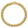 14k Yellow Gold 7.75in Round Box Bracelet 6mm Wide