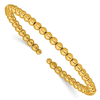 14k Yellow Gold Beaded Cuff Bracelet