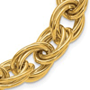 14k Yellow Gold 7.5in Italian Double Oval Link Bracelet 10.75mm Wide