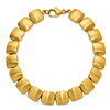 14k Yellow Gold Polished and Brushed Reversible Square Link Bracelet 7.5in