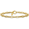 14k Yellow Gold Slender Rounded Oval Link Bracelet