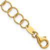 14k Yellow Gold Diamond-cut Circle Link Bracelet 7.25in