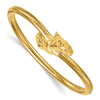 14k Yellow Gold Italian Ginko Leaf Stretch Bracelet 7.5in