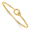 14k Yellow Gold Interlocking Circles Bangle Bracelet with Hidden Clasp