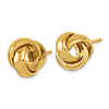 14k Yellow Gold Italian Love Knot Button Post Earrings