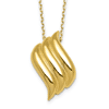 14k Yellow Gold Tapered Wavy Ribbon Necklace