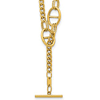 14k Yellow Gold T Bar Necklace with Curb and Mariner Links 24in