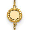 14k Yellow Gold 0.15 ct tw Diamond Station Necklace with Discs 36in