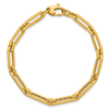 14k Yellow Gold 7.5in Paper Clip Bracelet 5.3mm