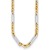 Herco 14k Two-tone Gold Mixed Oval and Paperclip Link Necklace 18in