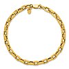 14k Yellow Gold Chunky Oval Link Bracelet 7.5in