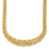 14k Yellow Gold Byzantine Chain Graduated Necklace 20in