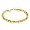 14k Yellow Gold Square Wheat Chain Bracelet 7.5in