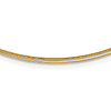 14k Yellow Gold Triple Strand Wire Necklace 18in