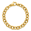 14k Yellow Gold 8in Cable Oval Link Bracelet 9mm Wide